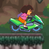Dora Riding Motorcycle