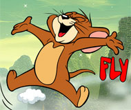 Tom and Jerry Fly With Clouds